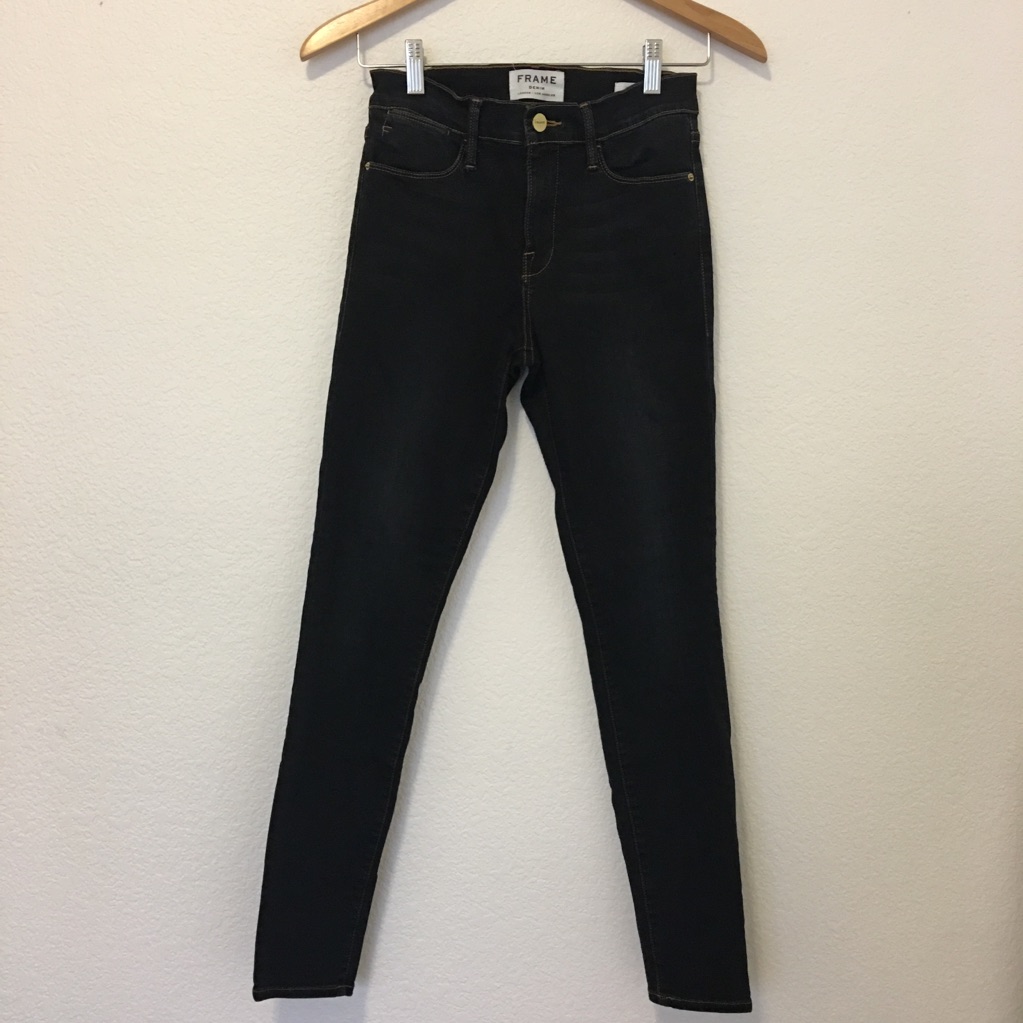 Frame Denim Dark Blue Le High Skinny Jeans